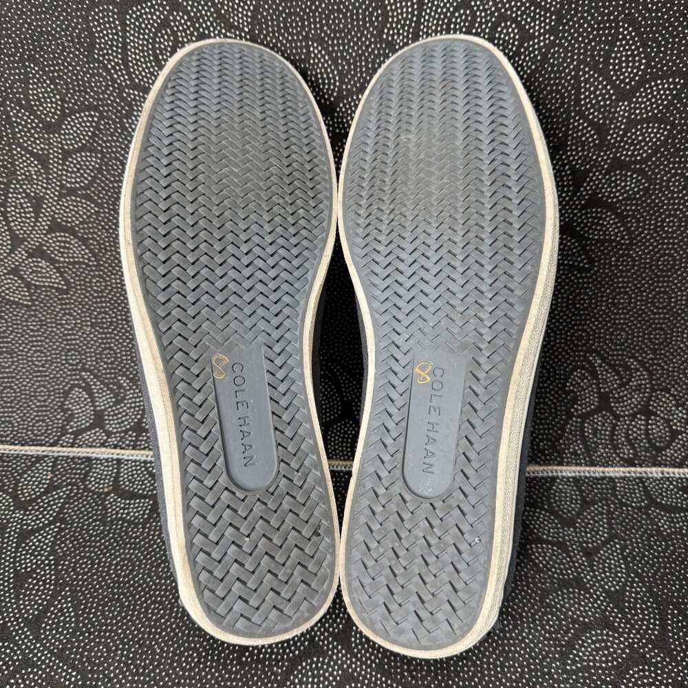 Cole Haan Mens Slip-On Loafers Size 12M Gray Canvas & Brown Leather - Picture 8 of 10